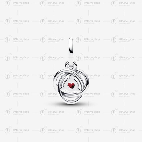 Pandora Red Eternity Circle Dangle Charm - Picture 2 of 5